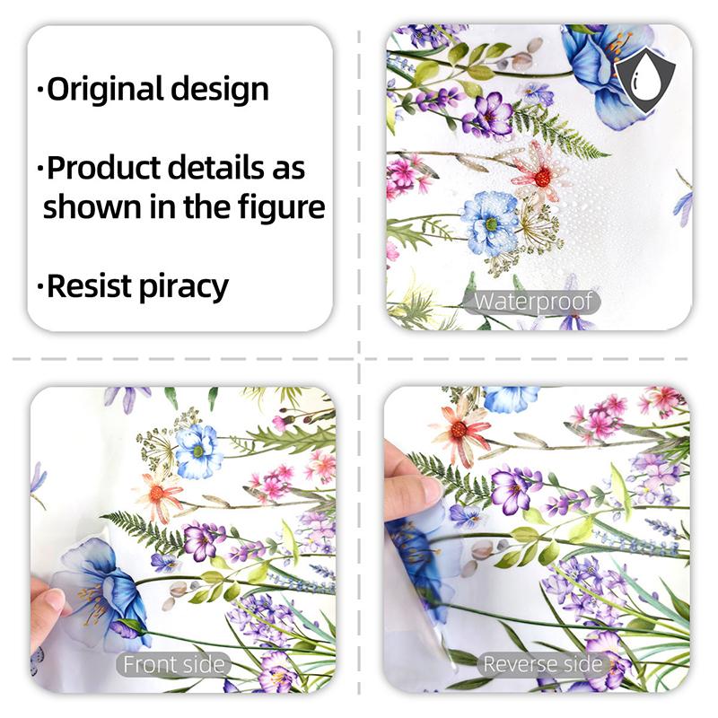 Красочные наклейки на стену Цветы Бабочка Сделай сам Фрески Для Стекла Окна Спальни Ванной Комнаты Домашнее Украшение Обои