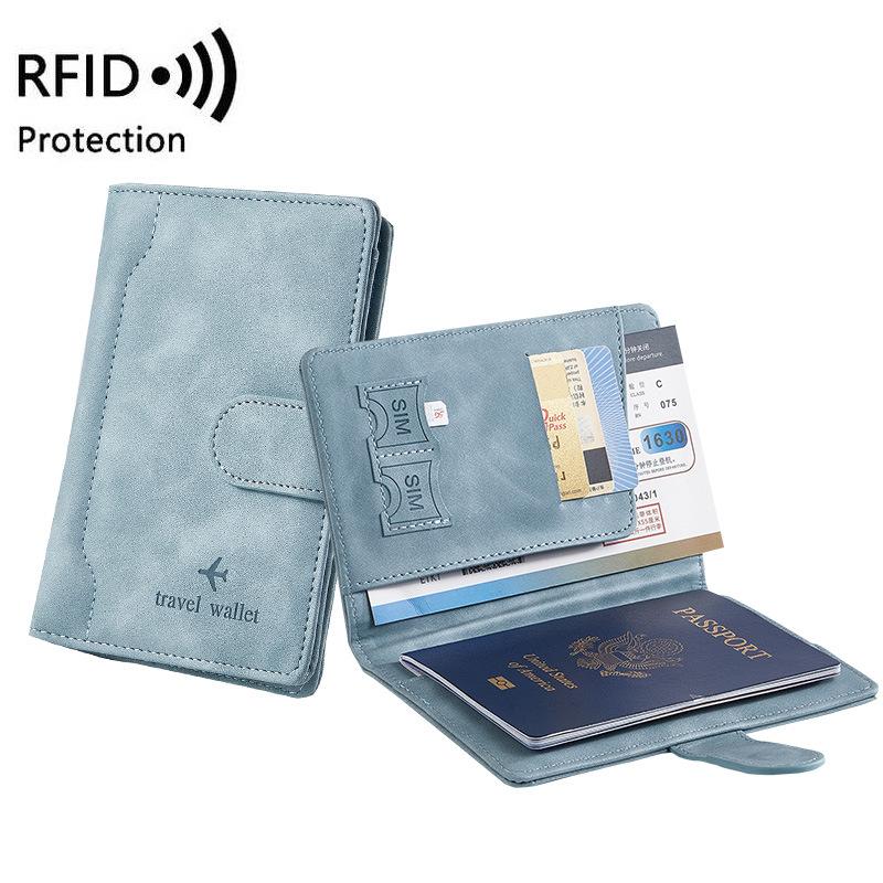 RFID Обложка для паспорта Чехол Обложка для паспорта Многофункциональный кошелек для паспорта ID Держатель кредитной карты Дорожный кошелек Дорожные аксессуары