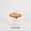 Керамическая банка для приправ в японском стиле с бамбуковой крышкой, банка для специй с ложкой, кухонный сахар, соль, специи, ящик для хранения, хозяйственный контейнер