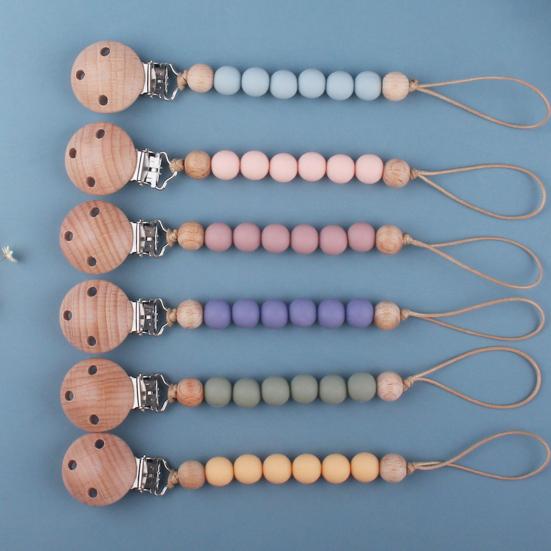 Цепочка для детской соски, силиконовые бусины, товары для младенцев, унисекс, пустышка, держатель для пустышки, легкая анти-потерянная универсальная цепочка для мальчиков и девочек