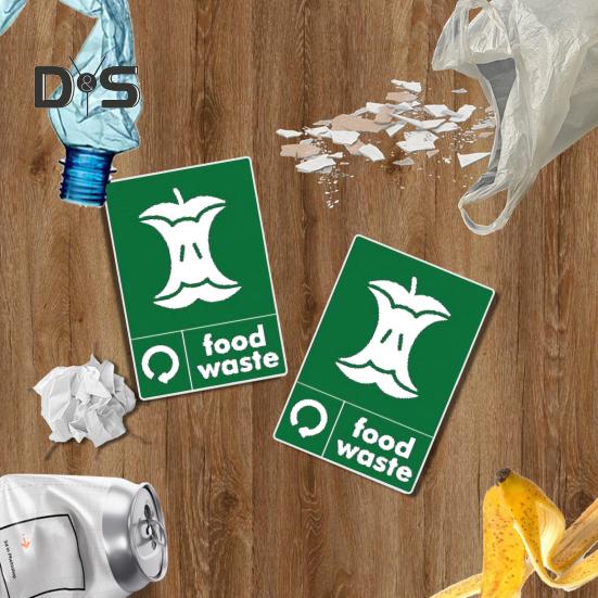 10 шт. наклейки на мусорные баки с пищевыми отходами, самоклеящиеся, с сильной липкостью, водонепроницаемые, многоцелевые виниловые наклейки-наклейки