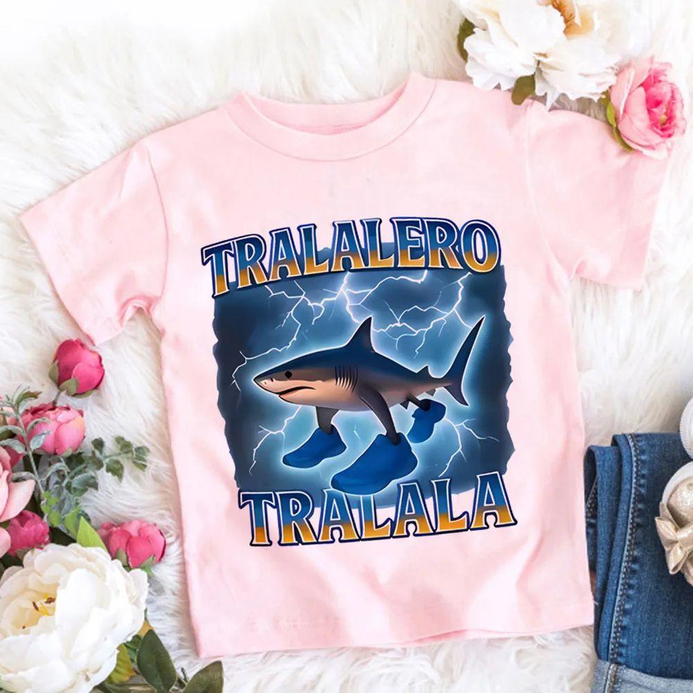 Summer Tops Italian Brainrot T-Shirt Cartoon Anime Print Clothes Round Neck Basic Tops Fashin Casual Loose T Shirts Gift Unisex