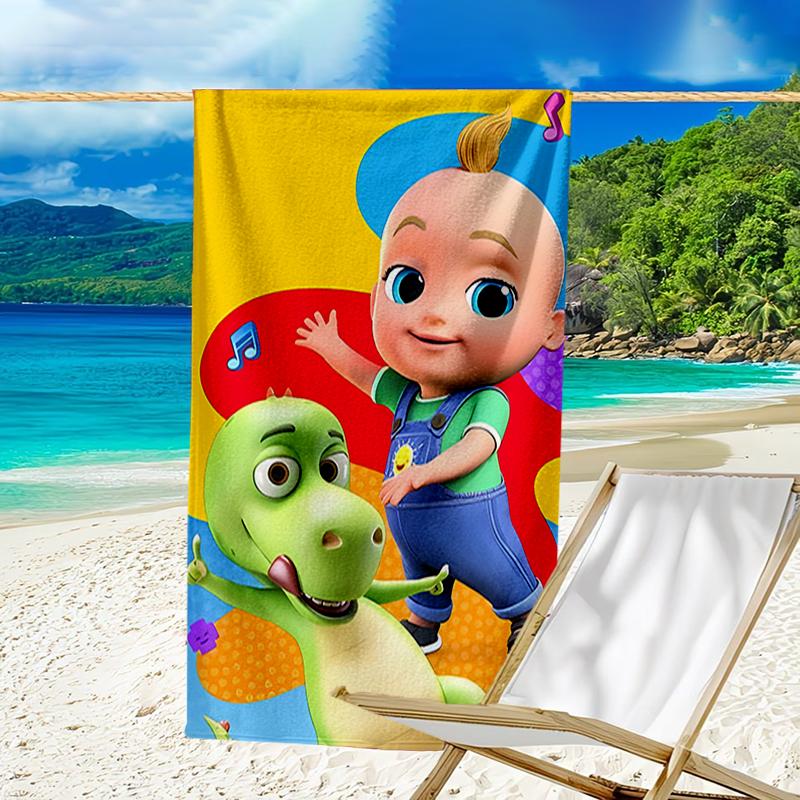 Ultra-Soft Beach Towel with CoComelon Theme,Ideal for Pool - Camping, Diving - Perfect Travel Essential, Vibrant Beach Towel.