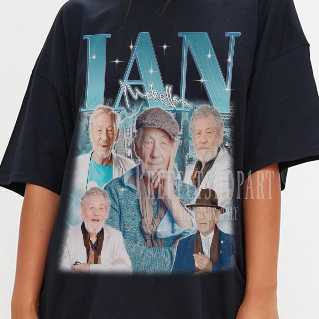 IAN MCKELLEN Vintage Shirt, Ian McKellen Homage Tshirt, Ian McKellen Fan Tees, Ian McKellen Retro 90s Sweater, Actor Ian McKellen Merch Gift