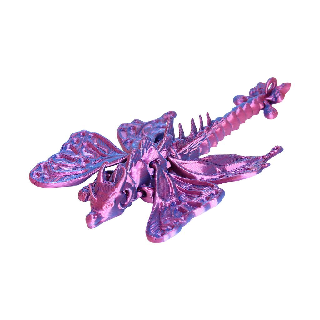 Игрушка-бабочка-дракон, напечатанная на 3D-принтере, с подвижными суставами, украшение в виде игрушки-бабочки-дракона, снятие стресса, подвижный скелет-бабочка-дракона