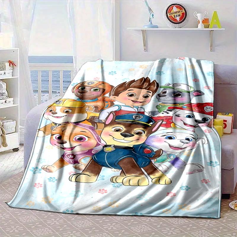 Dog Paw Adventure Blanket Flannel Blanket for bed, sofa, Camping, Hiking, Picnic Essentials, gift for family Fan gifts