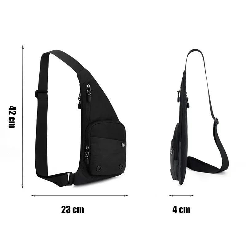 Shoulder Bag Men's Trendy Casual Leisure Travel Sports Outdoor Pack Messenger Crossbody Sling Chest Bag Pack For Male Female