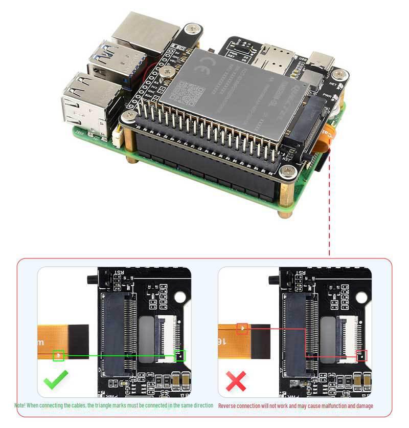 Raspberry Pi 5 PCIe to M.2 сотовая плата расширения с модулем SIM8262A-M2
