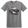 Race Car Mountains Art T Shirt Vintage Racing Graphic Tee Cool Automotive Design