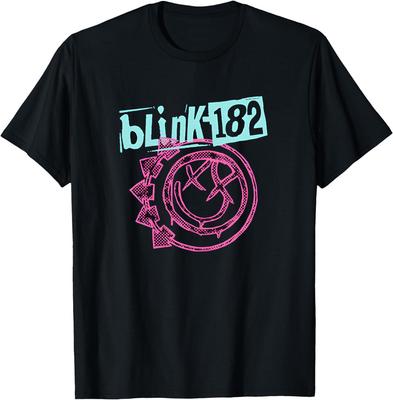 Футболка рок-группы Blink 182 Футболка Blink 182 со смайликом Подарок для фанатов Унисекс футболка