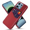 For Xiaomi Redmi Note 14S 4G Case PU Leather Cloth Texture Hard PC Phone Cover with Card Holder
