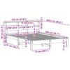 Solid Wood Bed without Mattress White 150 x 200 cm Pine Wood