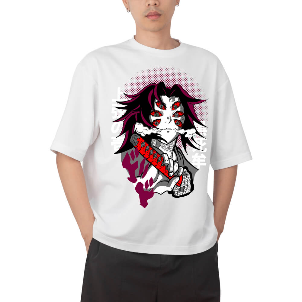 Demon Slayer Mitsuri Kanroji Love Hashira Anime Print T Shirt Men 2026 Summer Casual Streetwear Oversized Cotton Tees