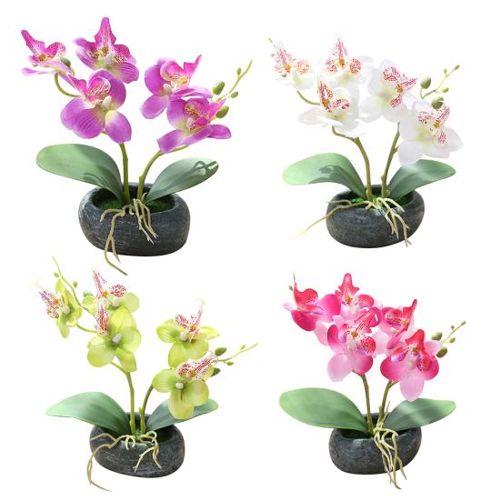 Artificial Butterfly Orchid Bonsai Fake Flower Simulation Home Office Decor