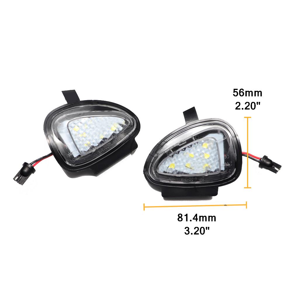 2 шт. светодиодные фонари для луж Canbus без ошибок белого цвета для VW Golf 6 MK6 GTI Touran 2011-2014 под зеркалом наземная лампа