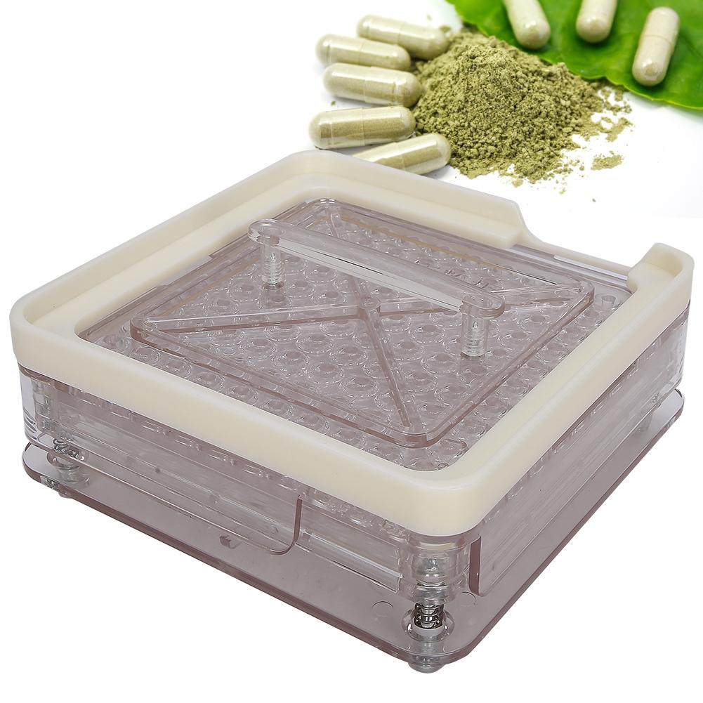 0 # 100 отверстий капсульная наполнительная пластина для порошка акриловая прозрачная капсула ручной инструмент для наполнения