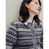 Женский жаккардовый вязаный кардиган в стиле Fair Isle