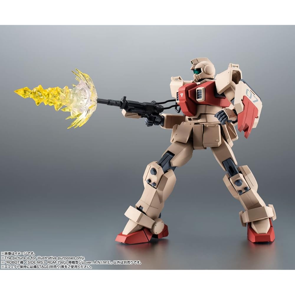 TAMASHII NATIONS Robot Spirits RGM-79(Г) Фигурка персонажа Ground Type GM, 125 мм, ПВХ, АБС, окрашенная, экшн-фигурка