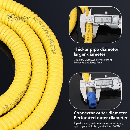 1 компл., шланг для природного газа, высокопрочный, устойчивый к коррозии ПВХ, резьба для шланга для природного газа, быстрое соединение, трубы, товары для дома