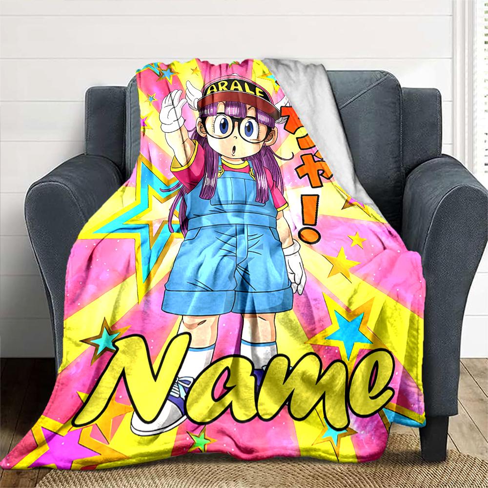 Customiz Name Personality Arale Norimaki Blanket Soft &Warm Sofa Office Bed Travel Lunch Break Blanket, Gift Suitable for All Seasons