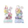 Строительные блоки Sanrio Музыкальная шкатулка Little Twin Star Сборка Модель Сад роз Hello Kitty Игрушка из кубиков Для детей Рождественский подарок