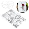  Clear Stamp Transparent Wishing Bottle Flower Pattern  HandMade Decoration