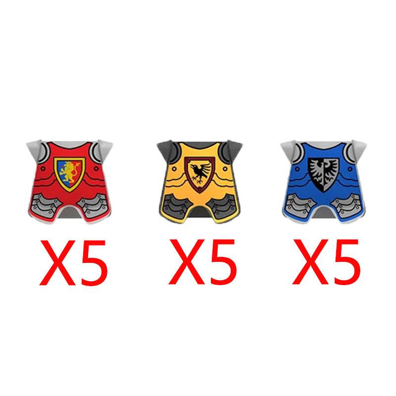 MOC Medieval Building Blocks Soldier Figures Weapons Accessories Armor Shield Flag Transport Ox Horse Mini Brick Toy Gift X010