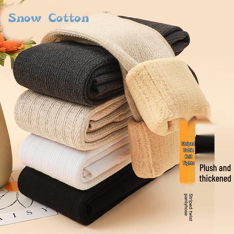 Теплые вязаные леггинсы для девочек с флисовой подкладкой
