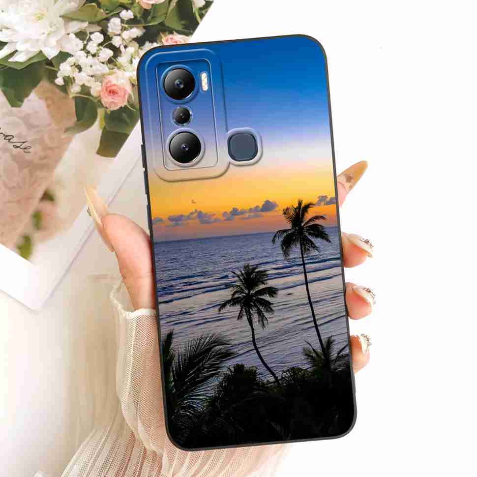 For Infinix Hot 20i X665C X665E Cases Flower Butterfly Silicone Soft Cover For Infinix Hot 20i Hot20i Phone Back Cover Casing