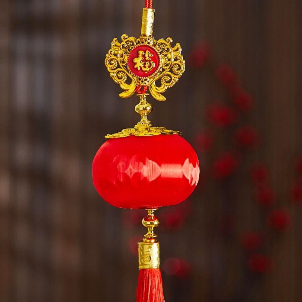 Красные китайские подвески с иероглифами Фу, ручная работа, китайский орнамент на удачу, украшение для дома, стены, двери