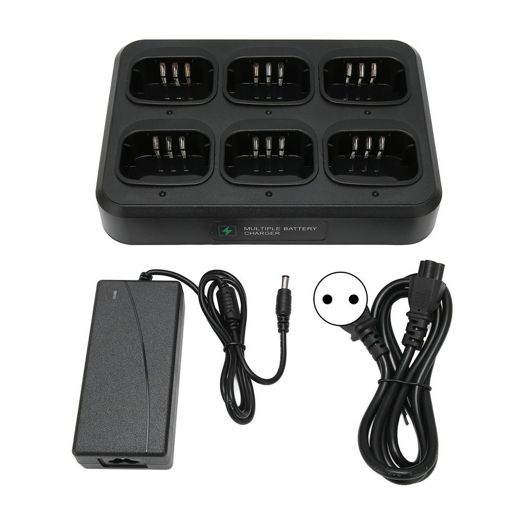 Рация Шестиместное зарядное устройство Быстрое рассеивание тепла Выход 500 мА AC 100?База для мультизарядки 240 В для
