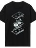 Funny Explosion Audio Cassette T Shirts Graphic Streetwear Retro Dj Mc Music Tape Player Cd Birthday