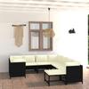 Day and Night - Day and Night Garden Furniture Set 9 Pieces and Black Synthetic Rattan Cushions
