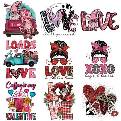 Нашивки для одежды для влюбленных, наклейки для одежды с Днем Святого Валентина, Parches Ropa, теплопередача, для мужчин и женщин, DIY, гладильная нашивка, новинка