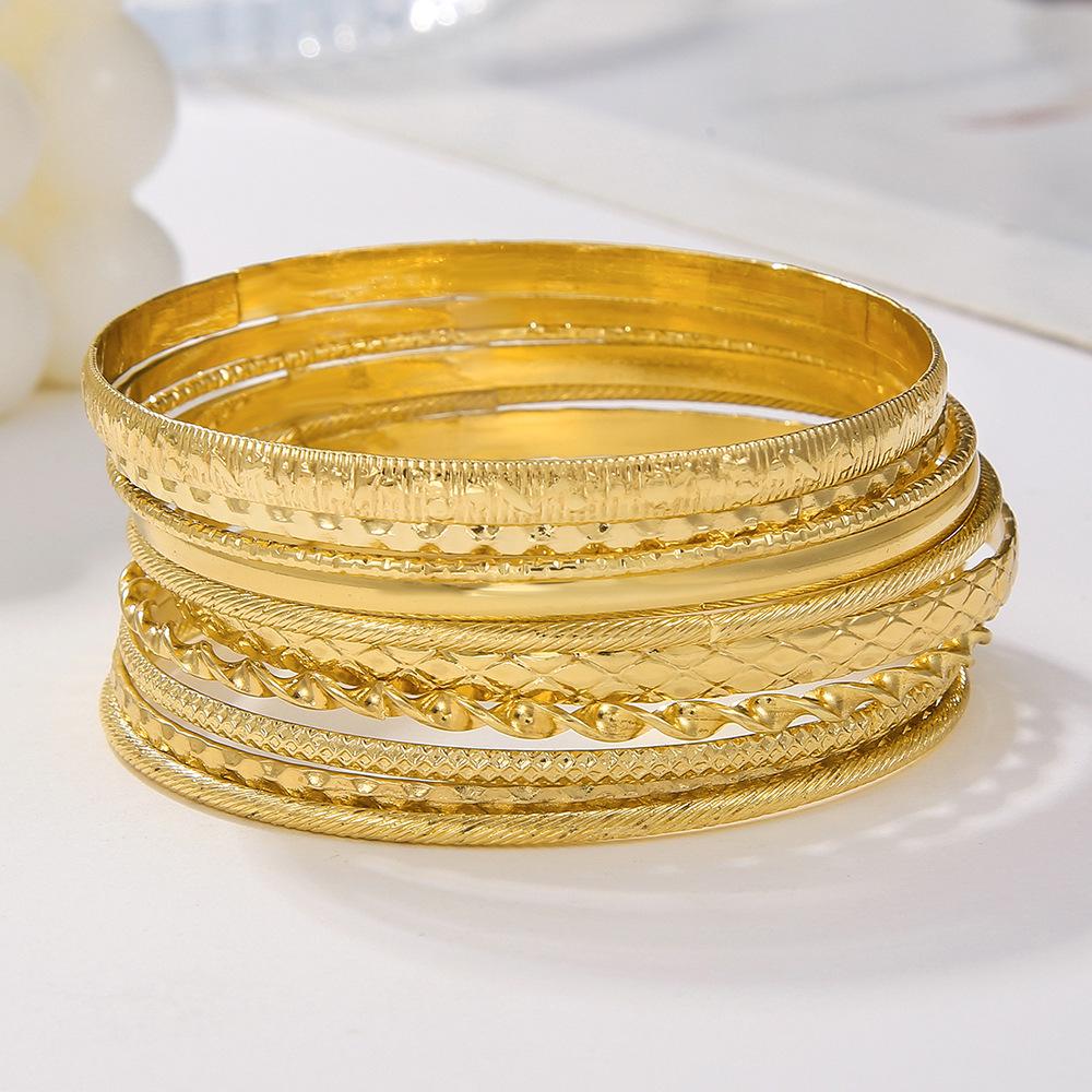Богемный этнический набор браслетов с золотым покрытием - Ювелирные изделия в древнем западном стиле