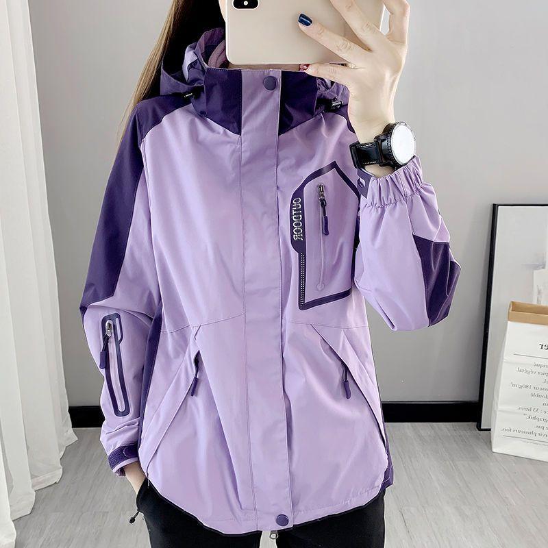 Ветрозащитная уличная куртка больших размеров со съемной флисовой подкладкой, комплекты из 2 предметов