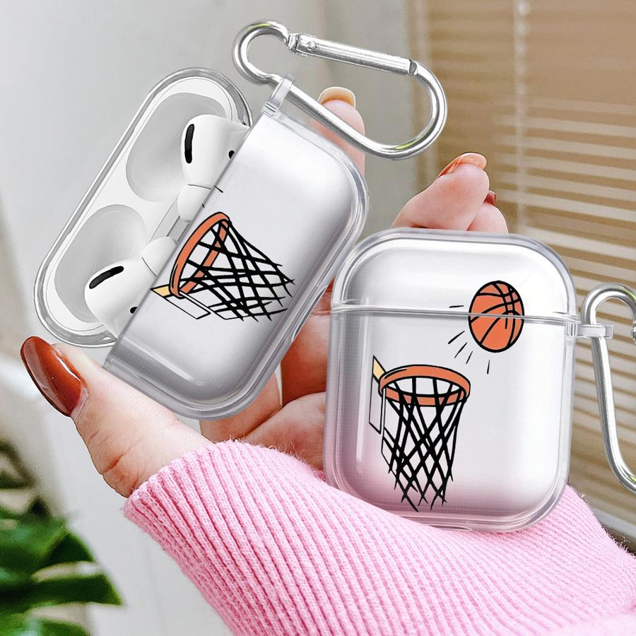 Чехол для Airpods Pro3 Pro 1 2 4 3 Pro2 Прозрачный Чехол для Наушников Играть в Баскетболе
