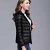 Women  Color Ultra Light  Jacket Solid Hooded Zippers Coat Down Jacket