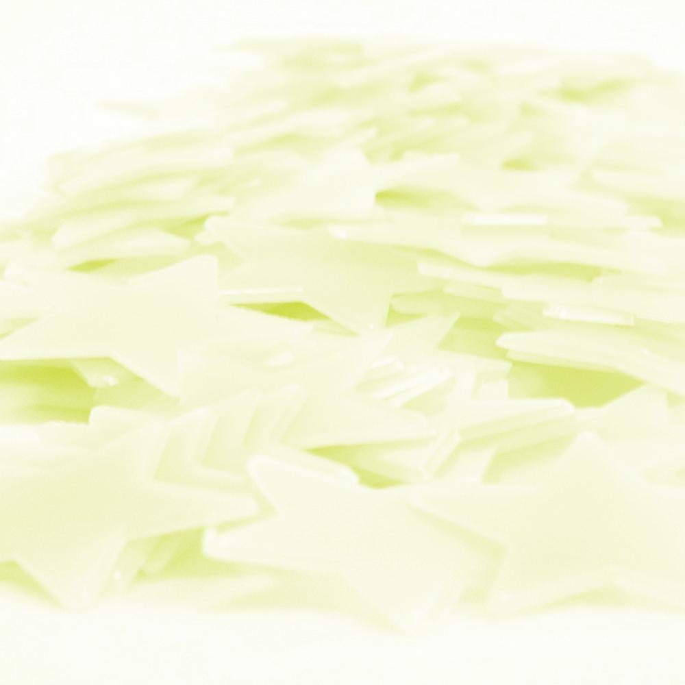 100 шт. великолепные ночные флуоресцентные светящиеся звезды наклейки домашний декор стикер на стену для детей