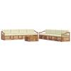 Outdoor Sofa Set with Cushions 9 pcs Natural and Cream