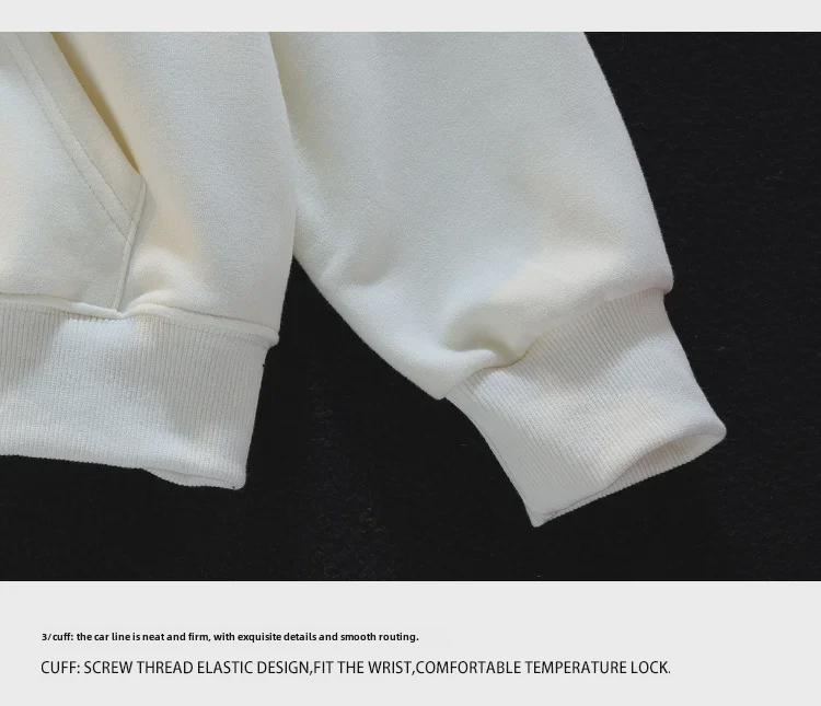 Женская осенняя повседневная толстовка с капюшоном с вышитым изображением пушистого щенка - свободный крой, длинный рукав, стиль для пары