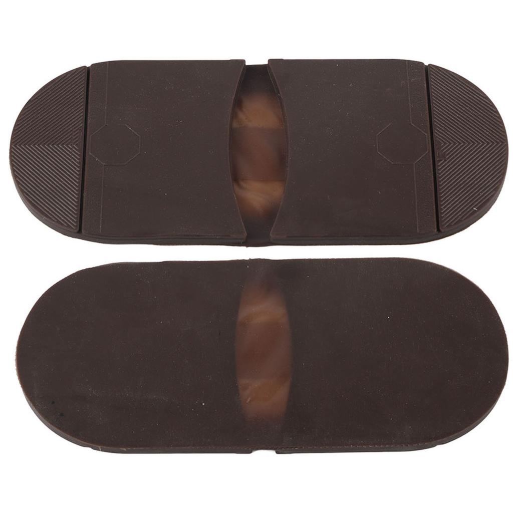 Leather Shoes Rubber Wearproof Outsoles Handmade Shoes Repair Half Sole (Brown Heel)