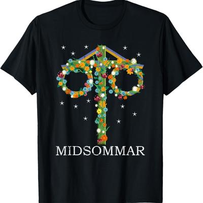 Майский шест Мидсоммар Швеция Шведский фестиваль Летнее солнцестояние Футболка