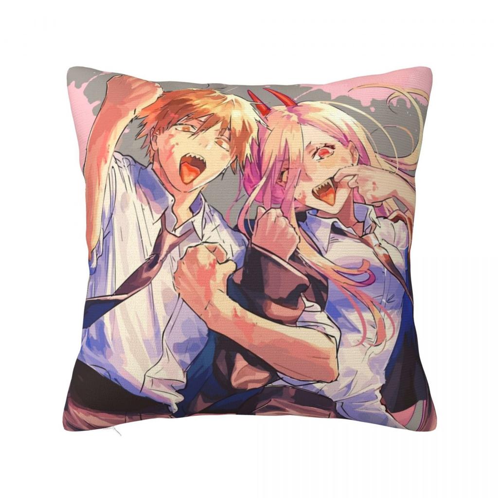 Power Pochita Pillowcases Couch Chainsaw Man Anime Cushion Case Cool Decor Throw Pillow Case