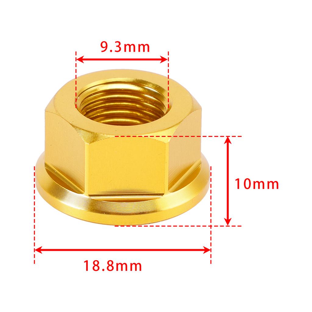 6x Rear Sprocket Nuts M10 X 1 Gold For Ducati 1098 1098S 1098R 1198 S 2007-2011