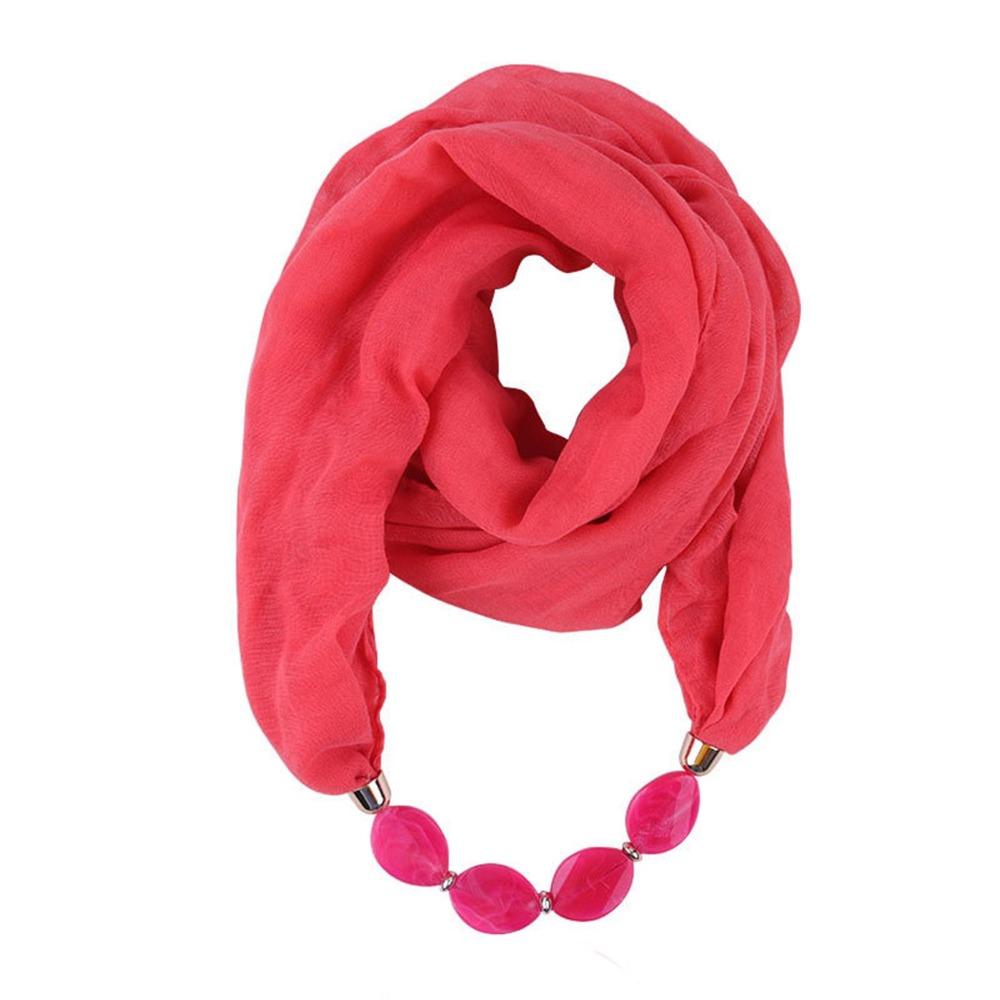 1Pcs Cotton Linen Necklace Scarf Resin Pendant Head Scarves  Costume Bead Decoration Accessories