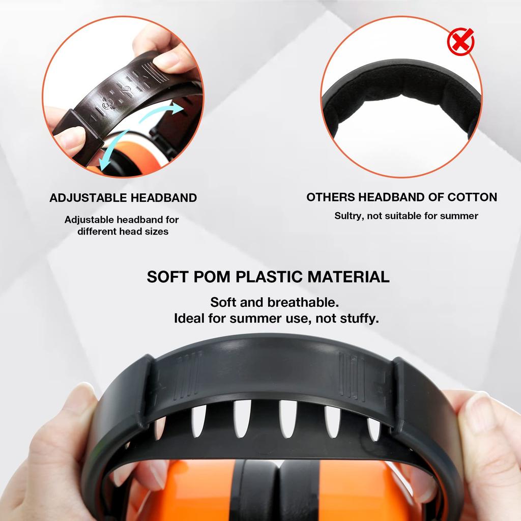 Foldable Noise Hearing Protection Hearing Protection Earplugs for and Loud Events [LYSIAN] Earmuffs, Shooting, Workplaces,