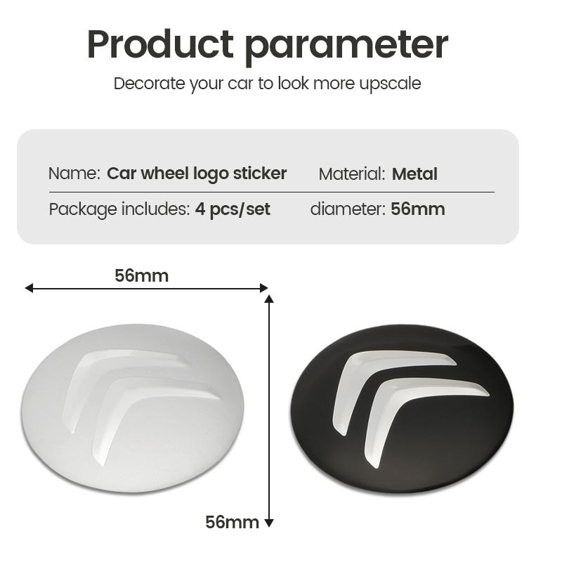 4Pcs 56MM Car Wheel Center Hub Caps Sticker Badge Tire Rim Covers For Citroen C4 C3 Xsara C-Elysee C5 C1 DS DS3 DS5 DS4 Picasso