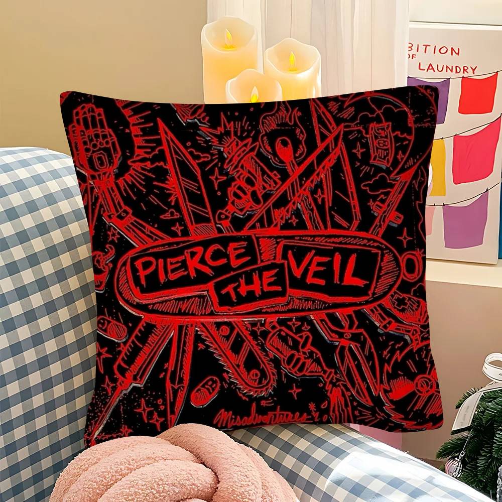 1 шт. Наволочка Pierce The Veil Модная квадратная наволочка Спальня Диван Комната Ins Декор Отдых