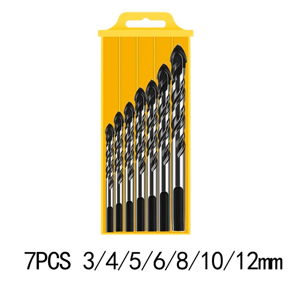 Дрель 7 шт., треугольное сверло для керамики, бетона, стекла